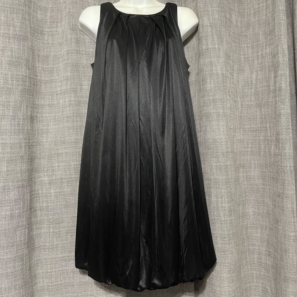 🔴🔴Connected Apparel Little Black Dress Shiny Mid Midi Knee Length